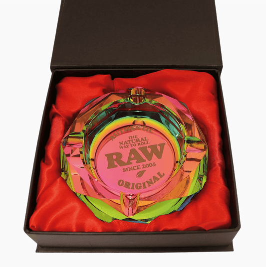 RAW Glas Aschenbecher Rainbow