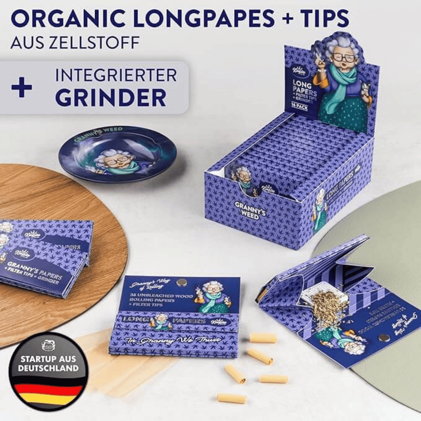 Granny's Paper Set King Size Slim + Grinderkarte (1 Stück)