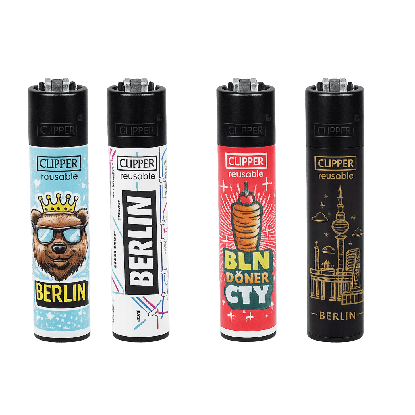 Clipper Feuerzeug Berlin Collection (Zufälliges Design)