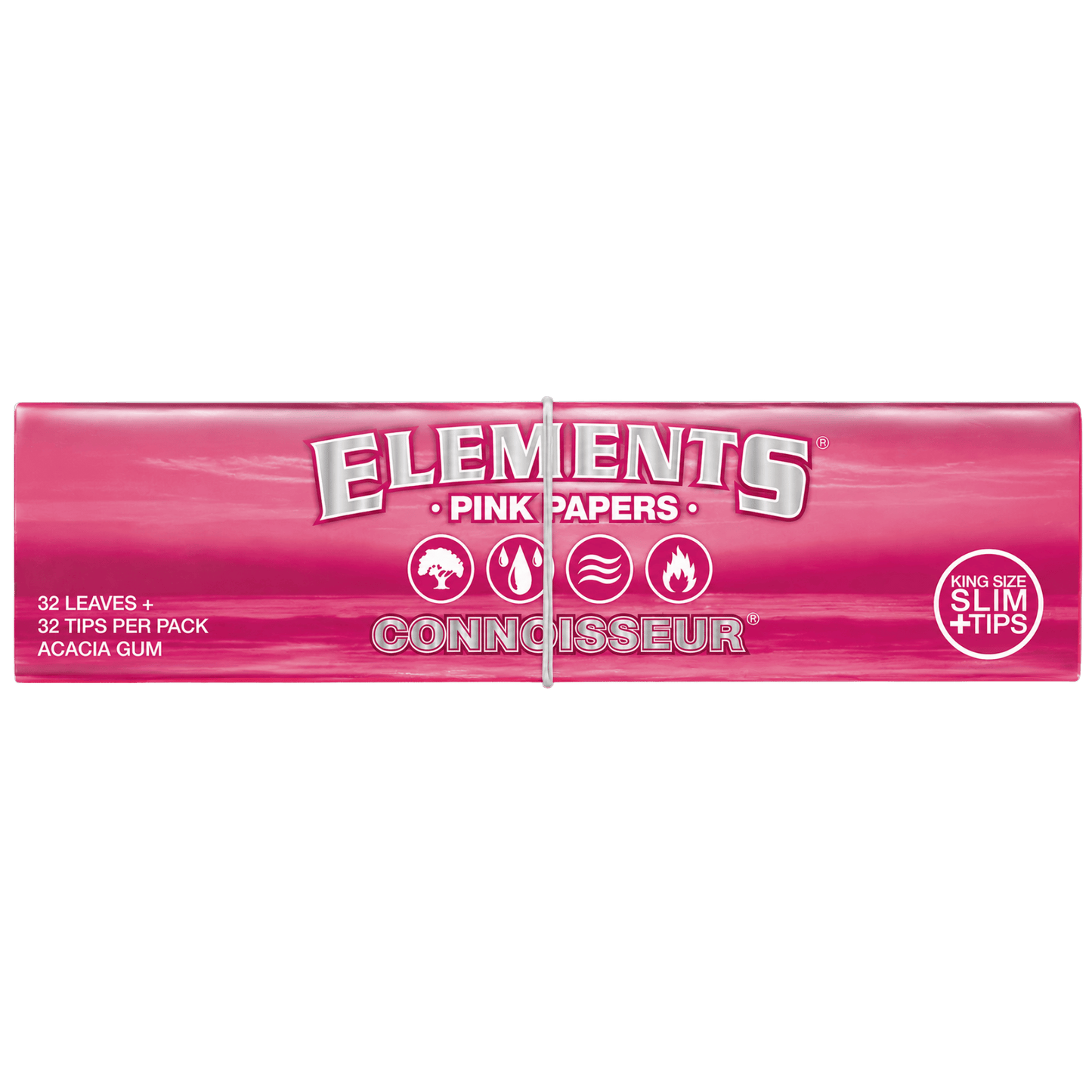 Elements Pink Connoisseur King Size Slim + Tips