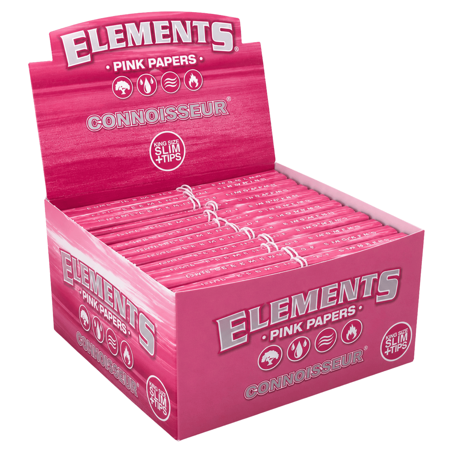 Elements Pink Connoisseur King Size Slim + Tips