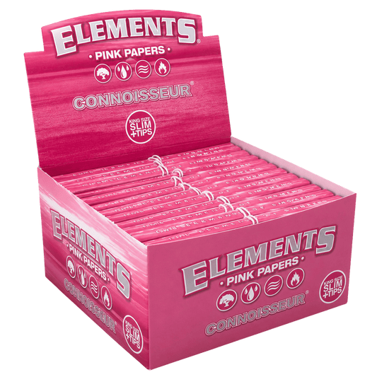 Elements Pink Connoisseur King Size Slim + Tips