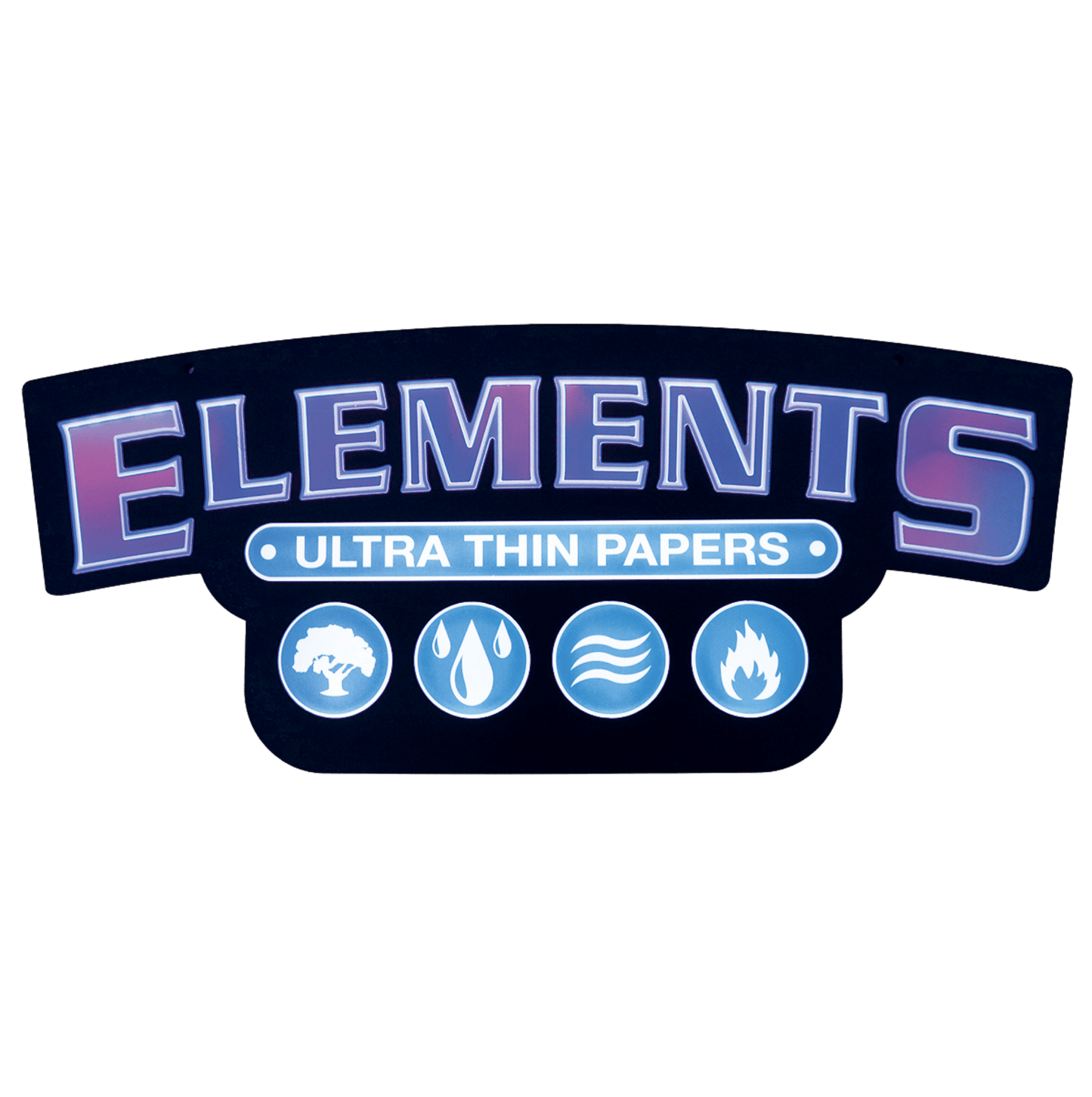 Elements beleuchtetes Schild als Deko
