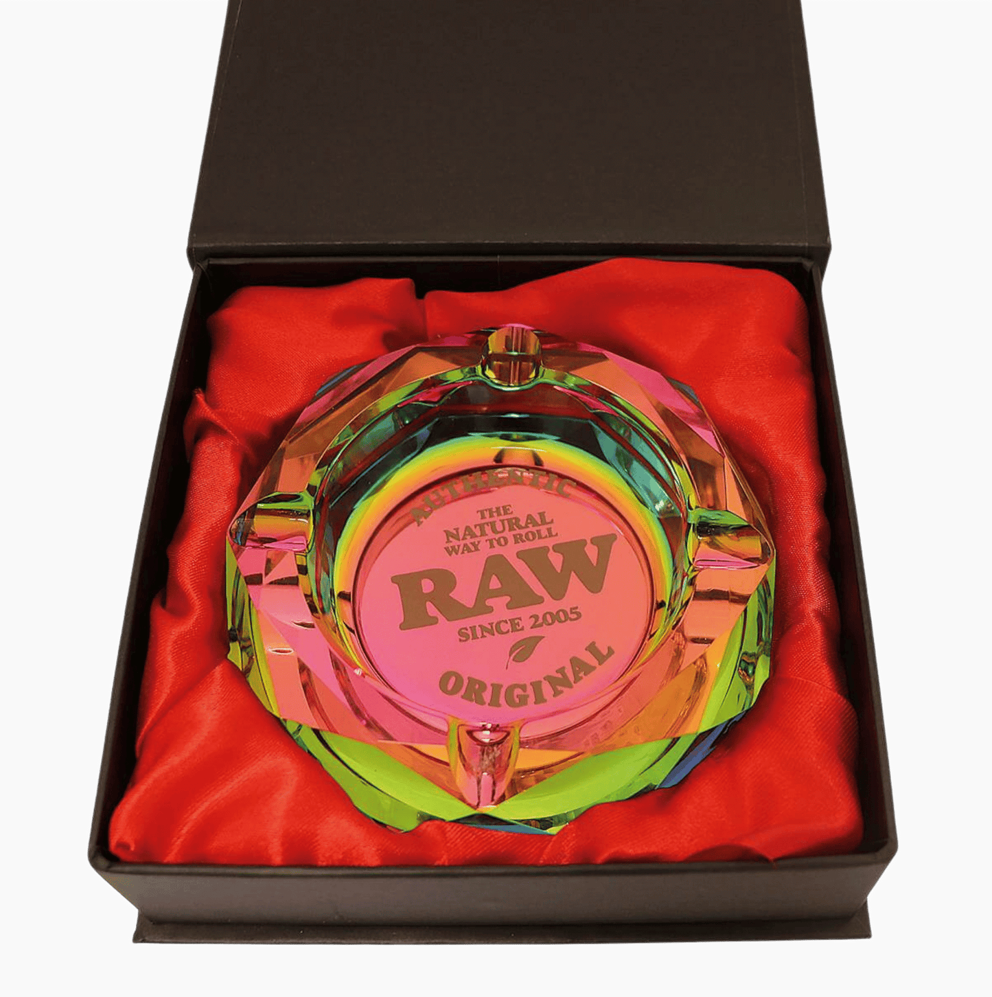 RAW Glas Aschenbecher Rainbow
