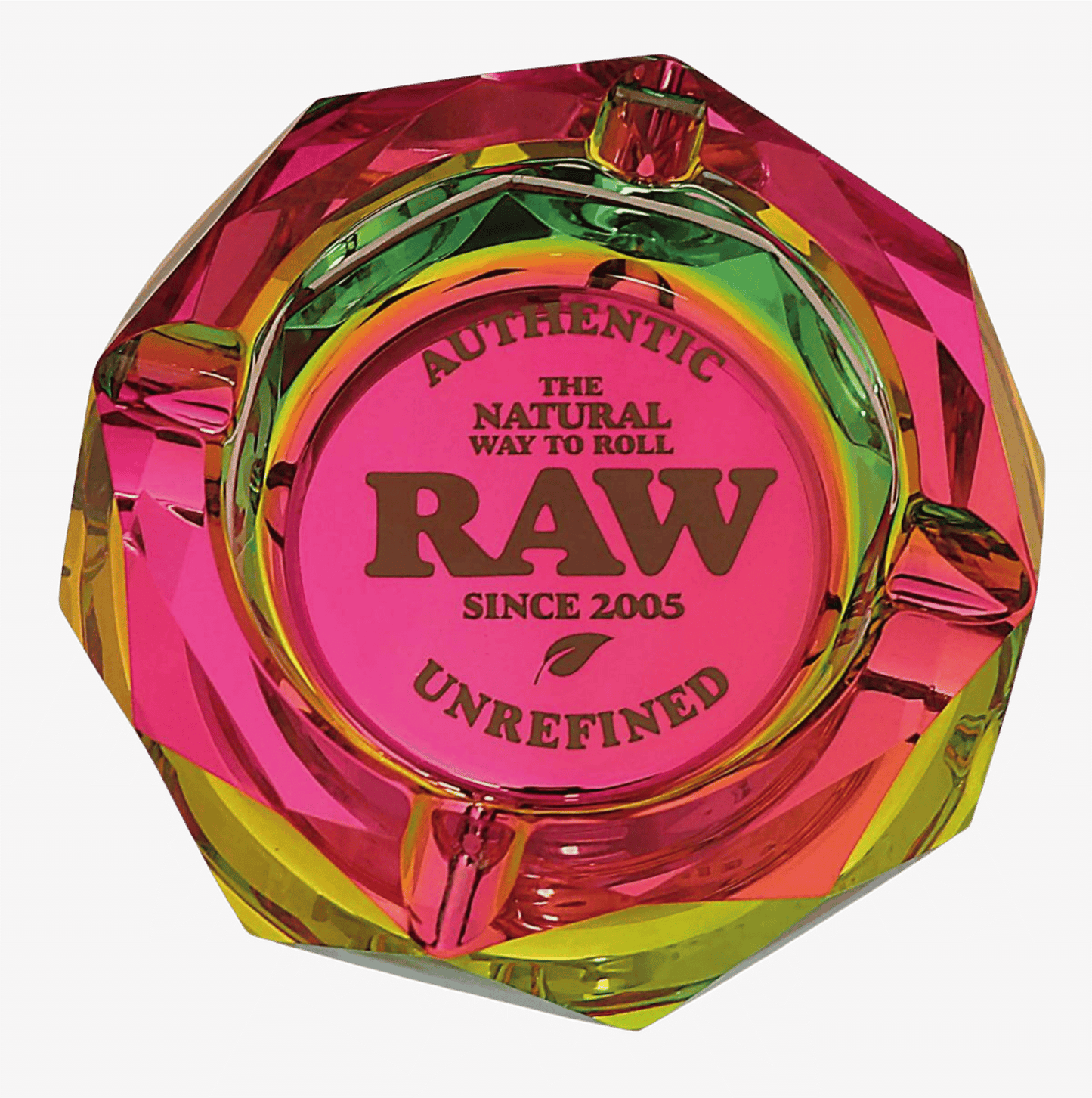 RAW Glas Aschenbecher Rainbow