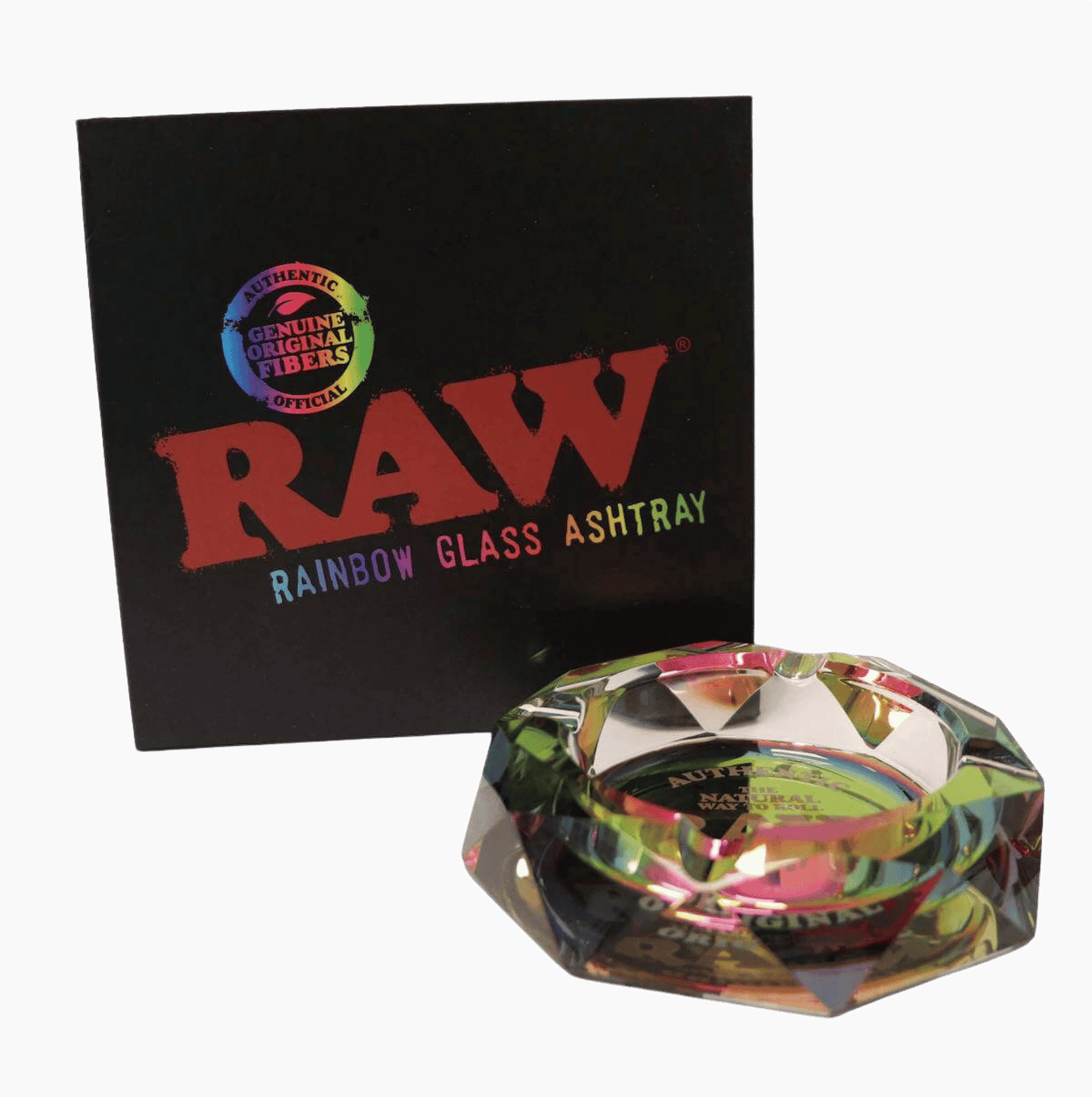 RAW Glas Aschenbecher Rainbow