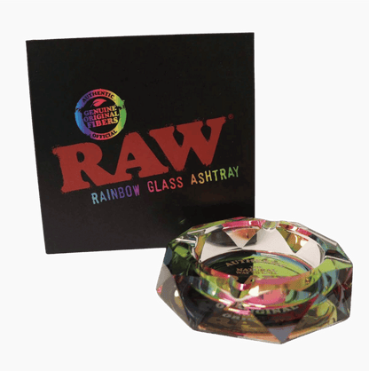 RAW Glas Aschenbecher Rainbow
