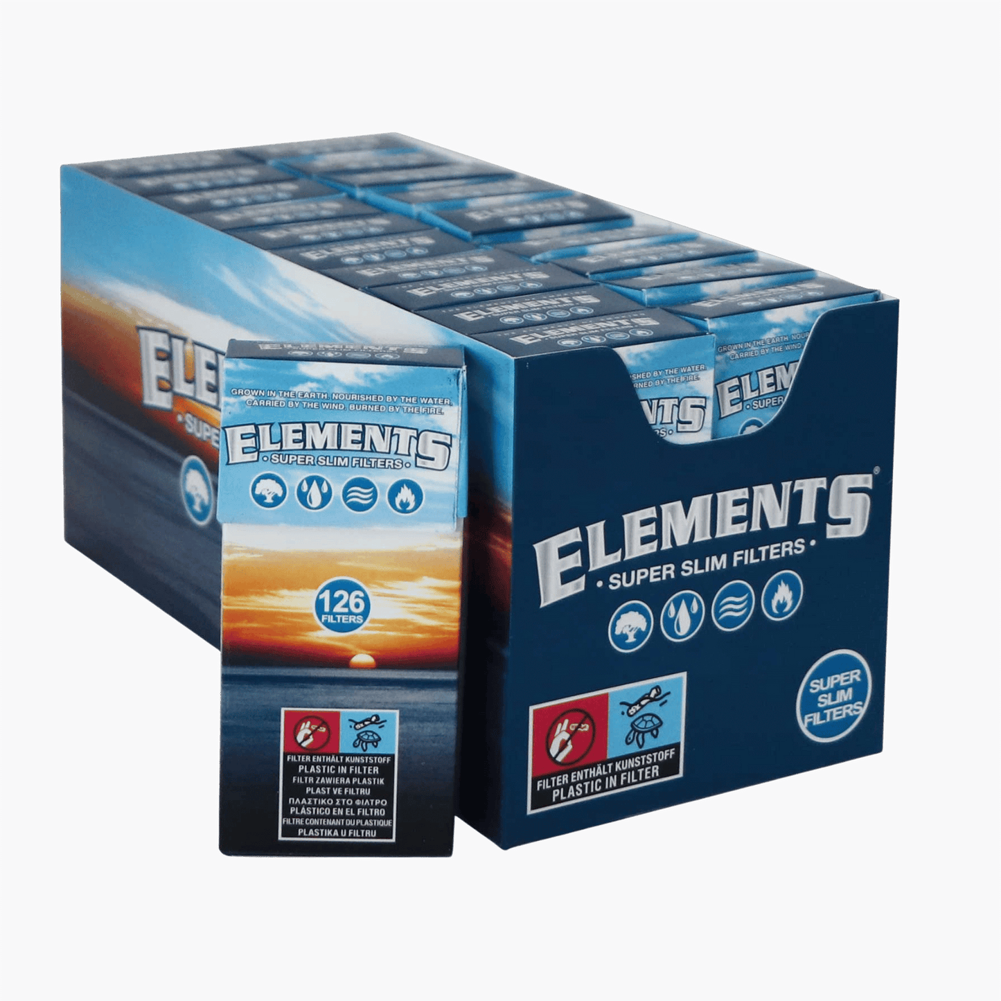 Elements Super Slim Filter 126 Tips / Packung