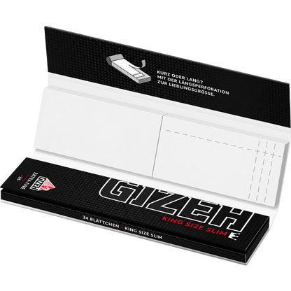 GIZEH BLACK King Size Slim + Tips